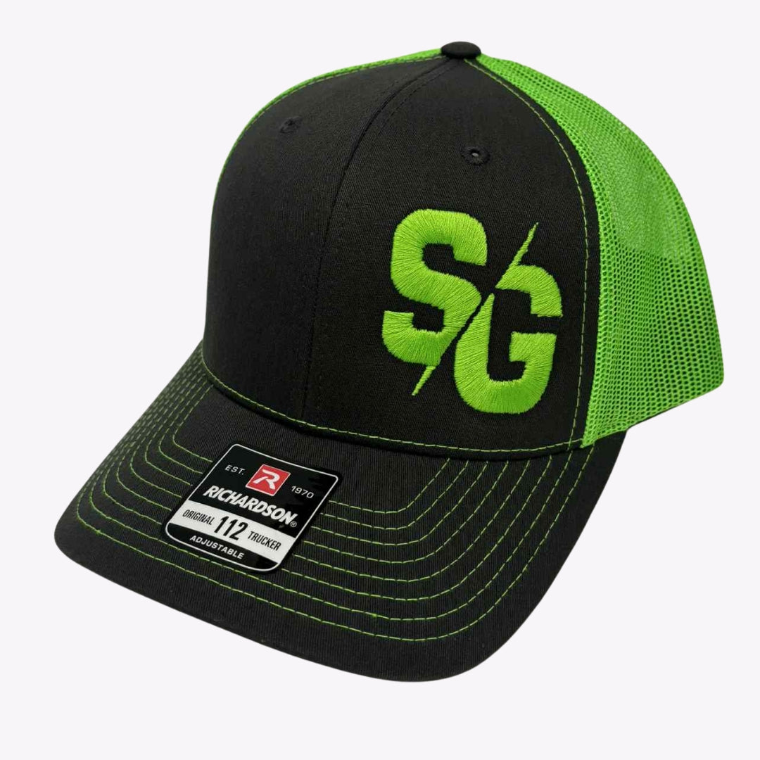 SG Dark Gray/Green Green Logo Snapback