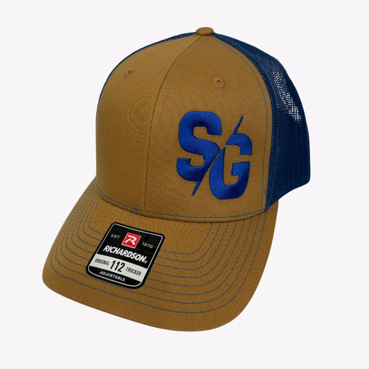 SG Carhart Brown/Blue Blue Logo Snapback