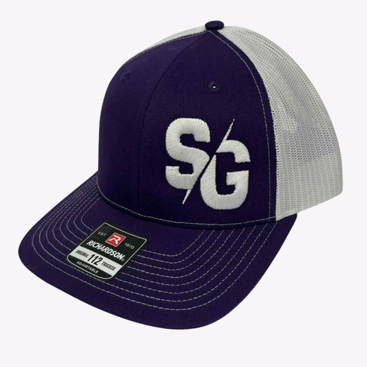 SG Purple/White White Logo Snapback