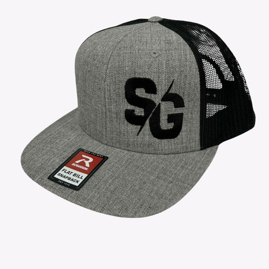 SG Gray/Black Black Logo Snapback
