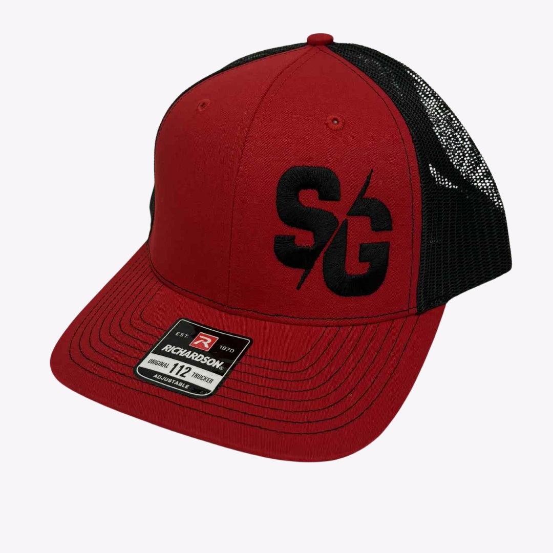SG Red/Black Black Logo Snapback