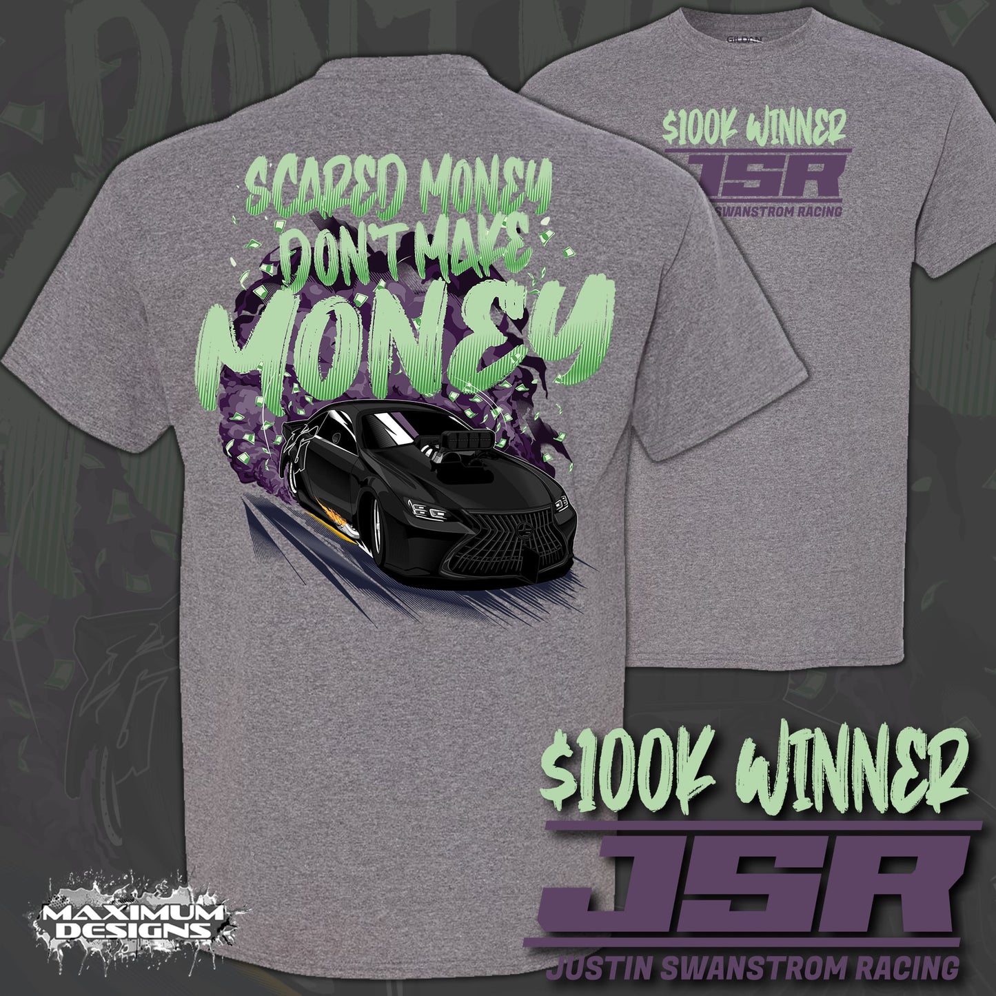 PRENUP "Scared Money Dont Make Money" 100k Winner Shirt