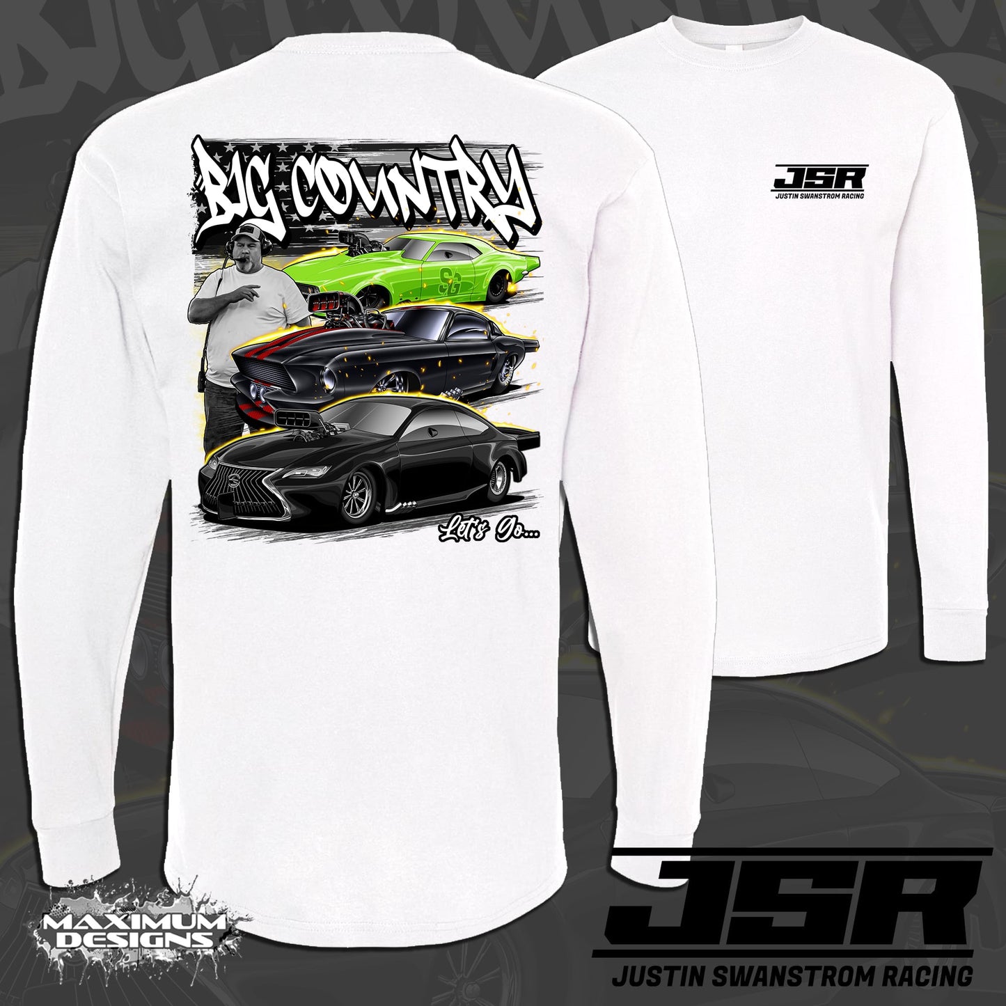 BIG COUNTRY Long Sleeve T Shirt (WHITE)