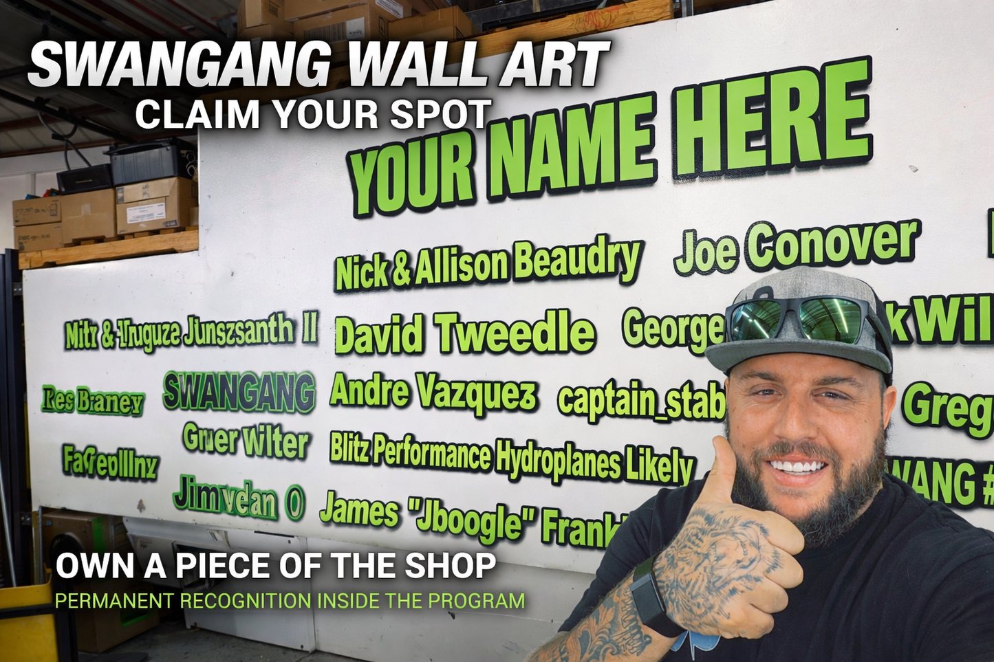 SWANGANG WALL ART – CLAIM YOUR SPOT